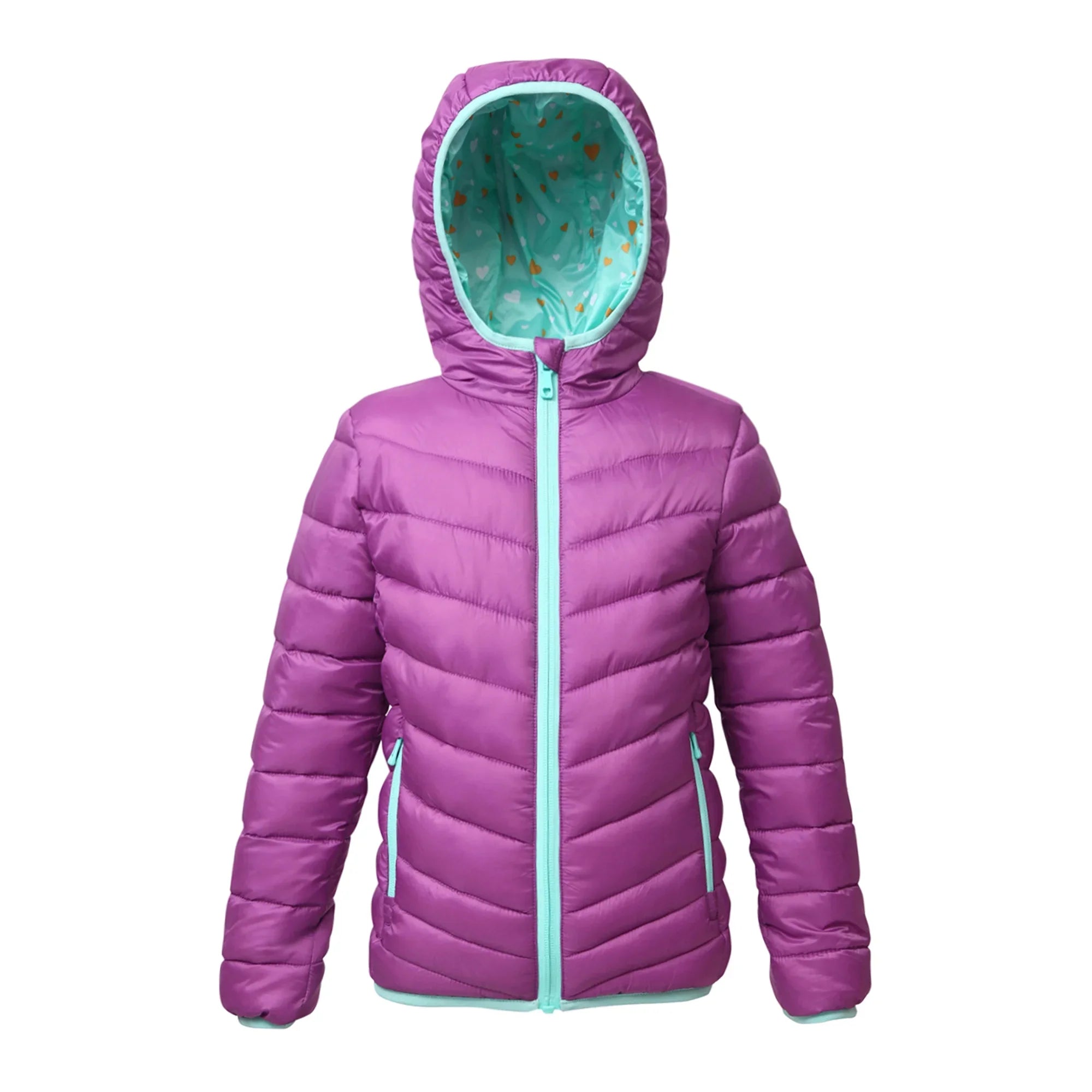 Rokka&Rolla Girls' Reversible Light Puffer Jacket Coat