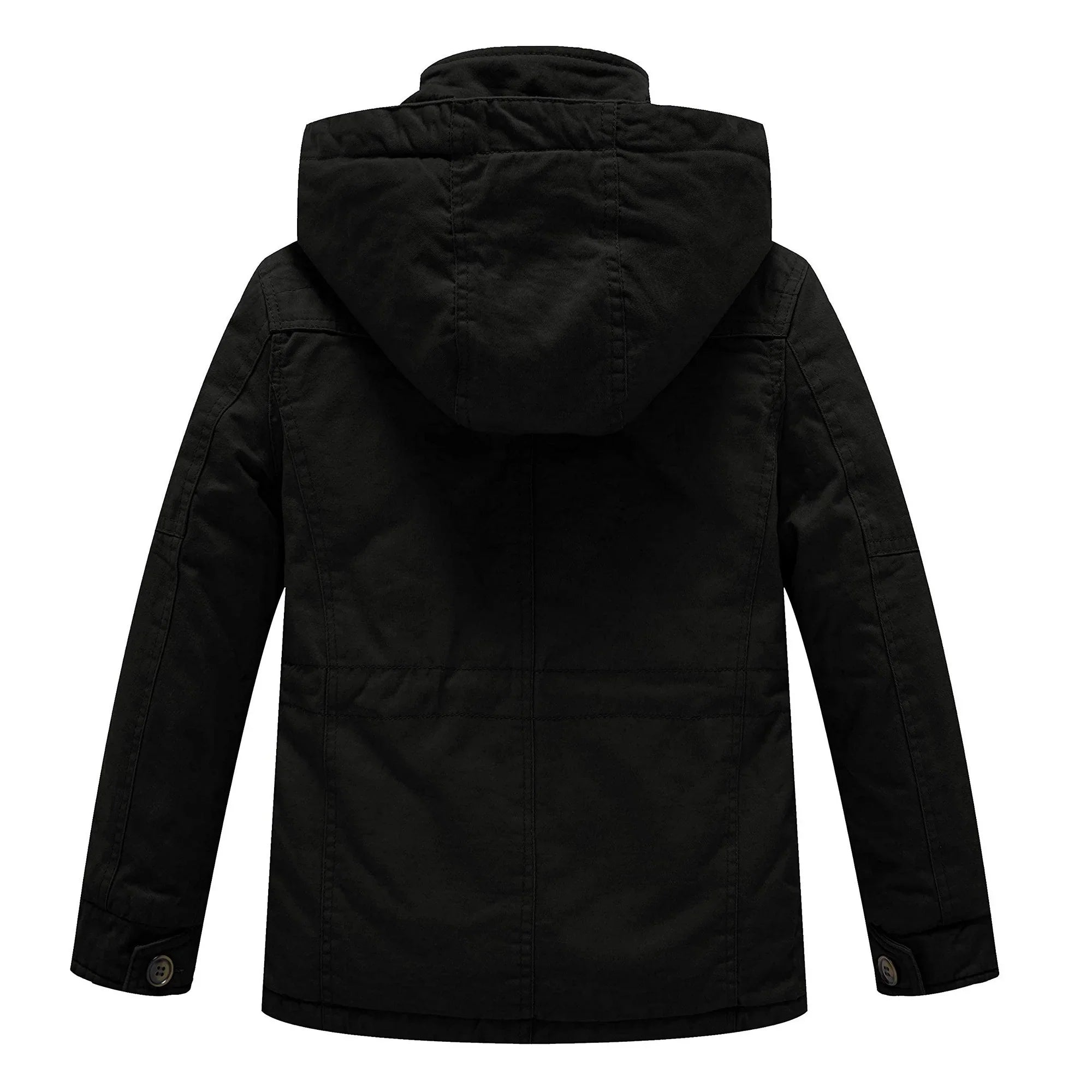 WenVen Girl's Winter Coat Warm Puffer Jacket Hooded Windproof Puffer Coat Black 6/7