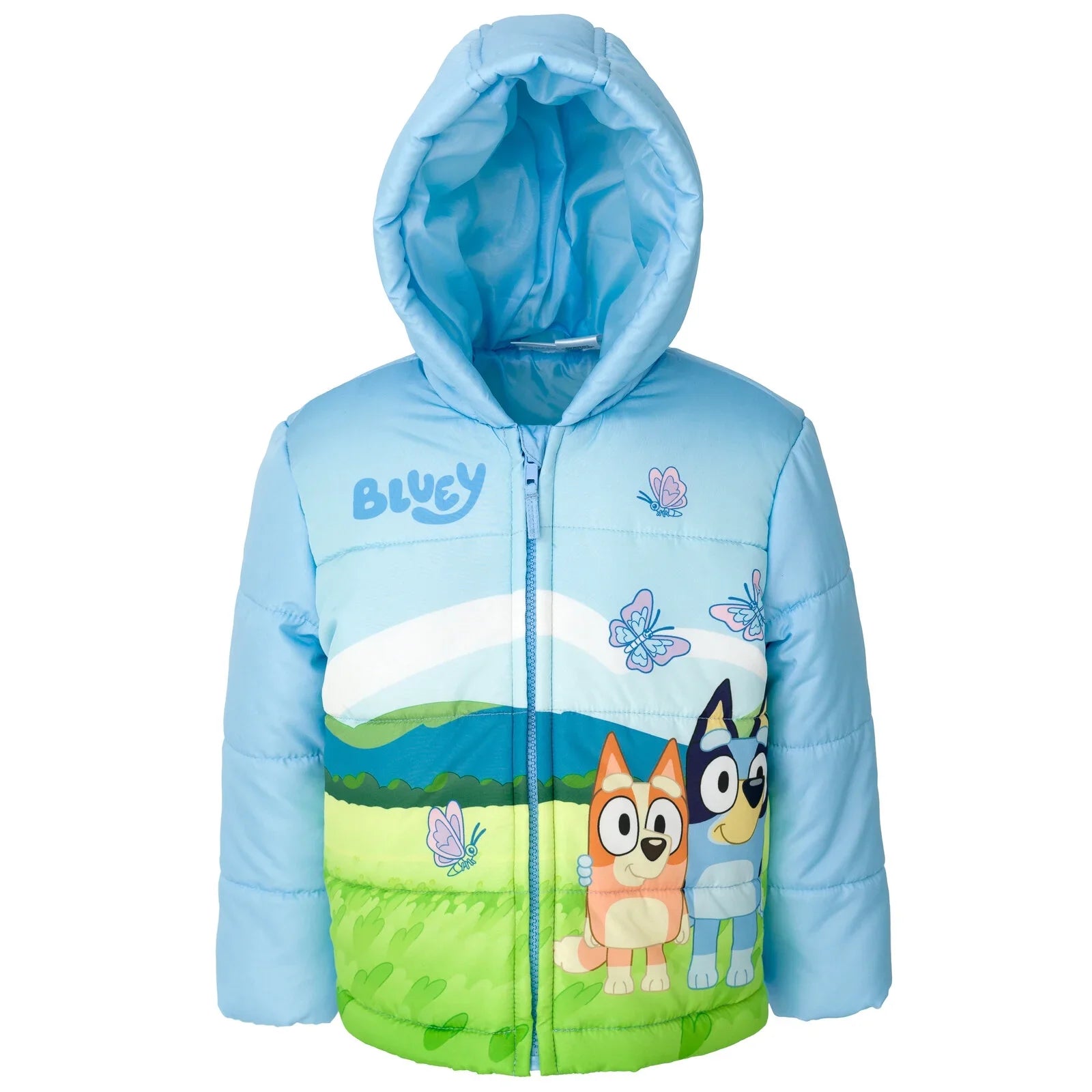 Bluey Bingo Zip Up Winter Coat Puffer Jacket Toddler to Little Kid