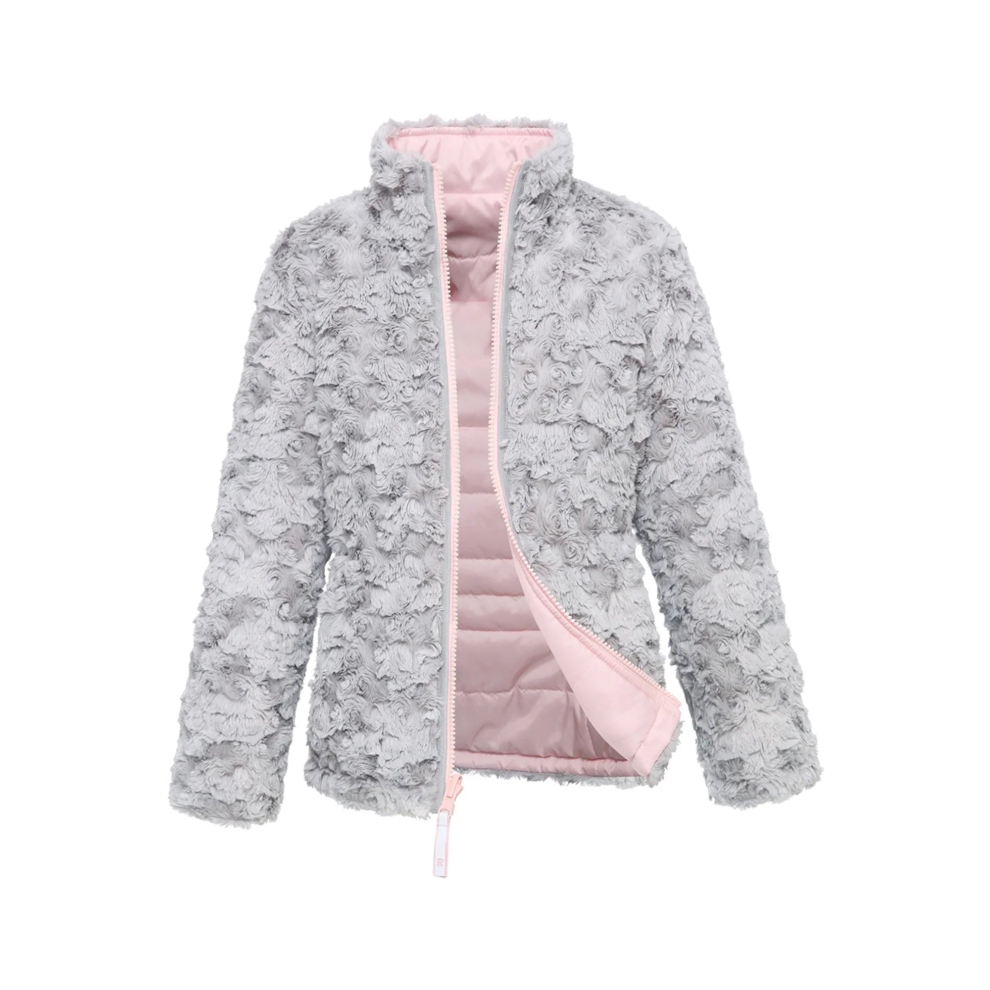 Rokka&Rolla Girls' Reversible Sherpa Fleece Jacket Puffer Coat